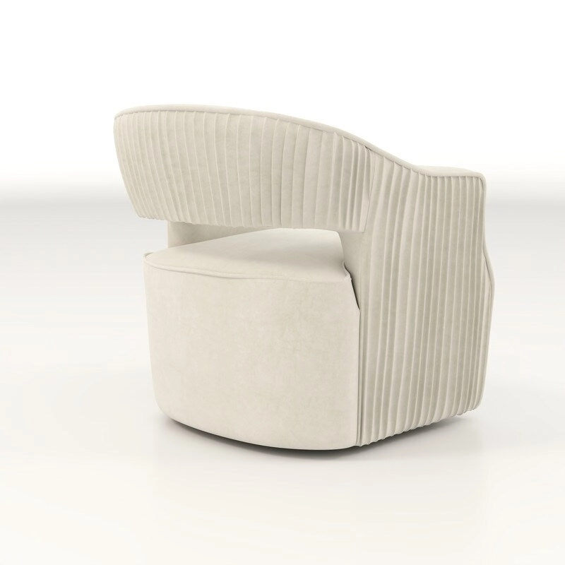 SEYNAR Modern Glam Velvet 360 Degree Swivel Open-Back Accent Armchair Set of 2