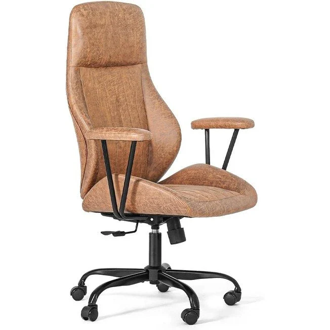 FEZIBO High Back Executive Office Chair with Padded Headrest, Height Tilt Adjustable Rolling Swivel Task Chair