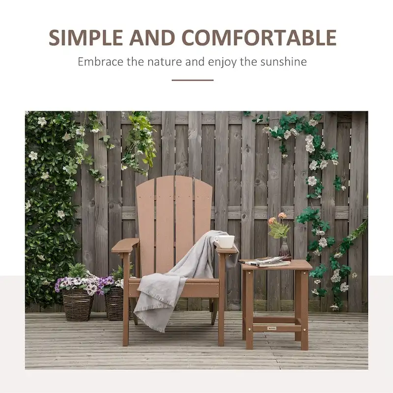 Adirondack Chair,Faux Wood Patio&Fire Pit Chair,Weather Resistant HDPE