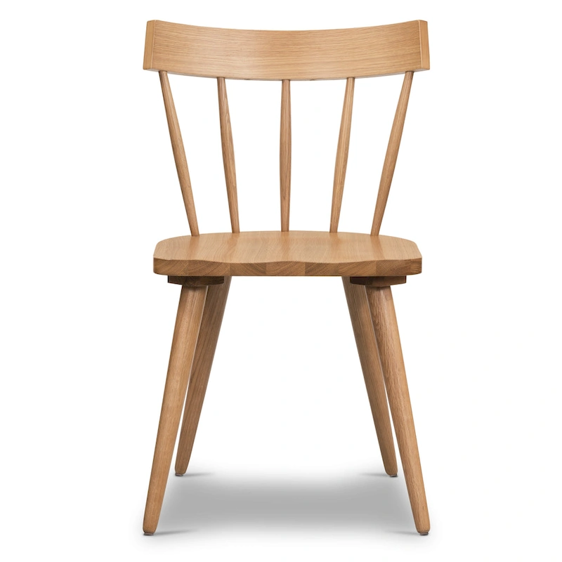 Poly & Bark Hava Dining Chair - Solid Oak Wood with Spindle-Back