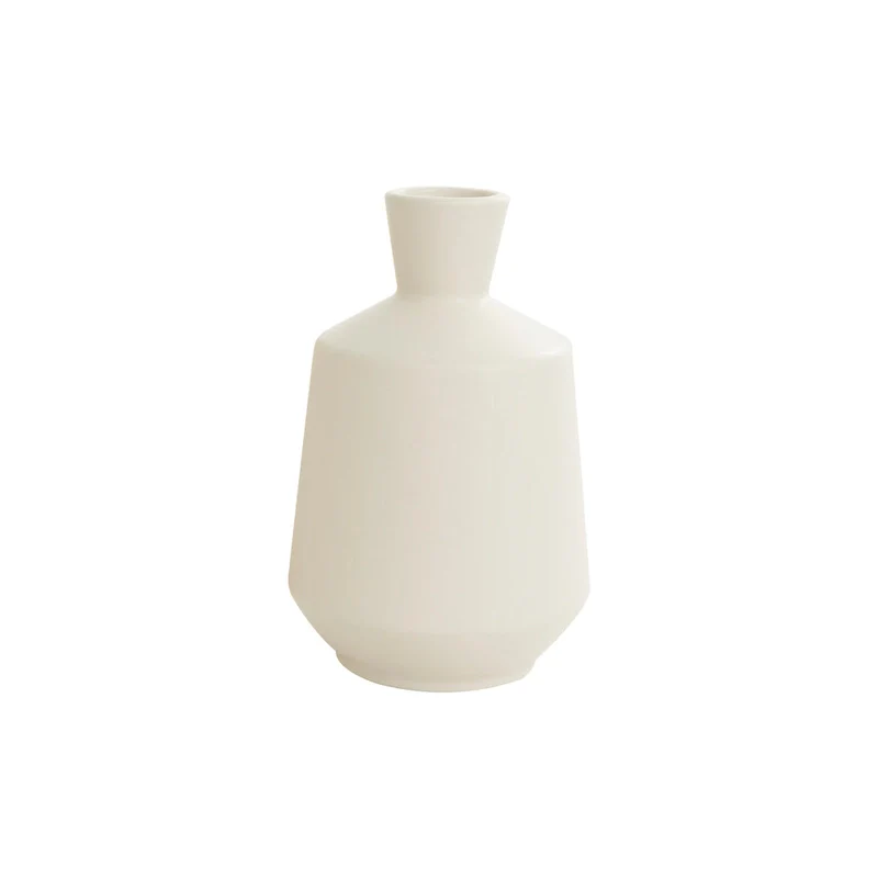 Ceramic Minimalistic Vase - Cream - Roche River Decor - 5 W x 5 L x 8 H