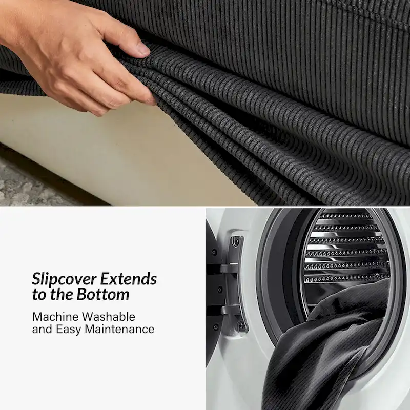 Volkhard 80.5 Modern Slipcovered Sofa With Removable Back Cushion By HULALA HOME