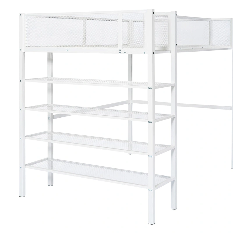 White Modern Style Multi-functional Loft Bed
