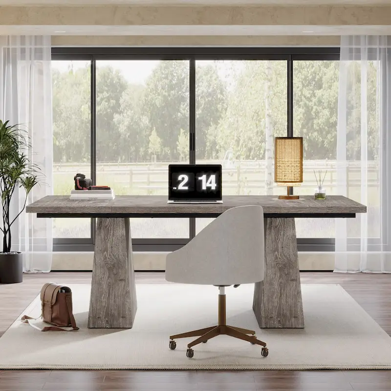 63 Inches Modern Executive Office Desk Large Computer Conference Table