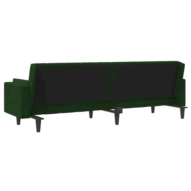 vidaXL 2-Seater Sofa Bed Upholstered Convertible Sleeper Sofa Couch Velvet - 86.6  x 33.3  x 27.2