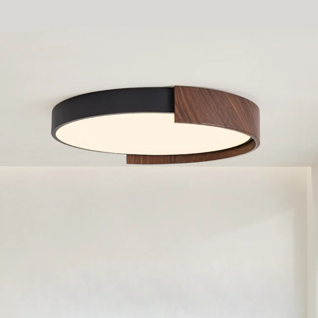 Dimmable Black LED Flush Mount Ceiling Light for Bedroom