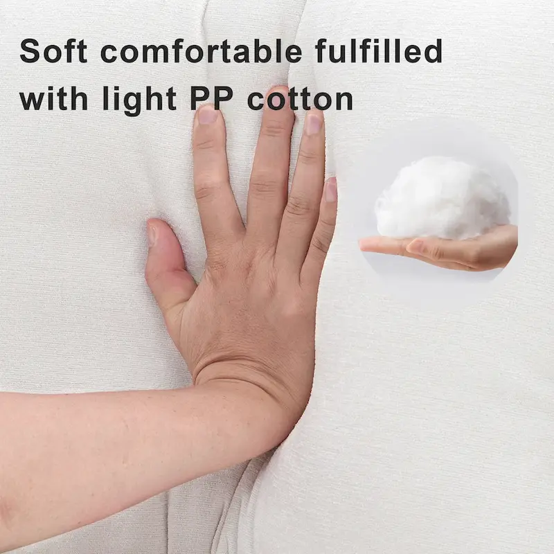 [VIDEO provided][New]109.8*55.9  Modern U-shaped Sectional Sofa with Waist Pillows,6-seat Upholstered Symmetrical Sofa Furniture