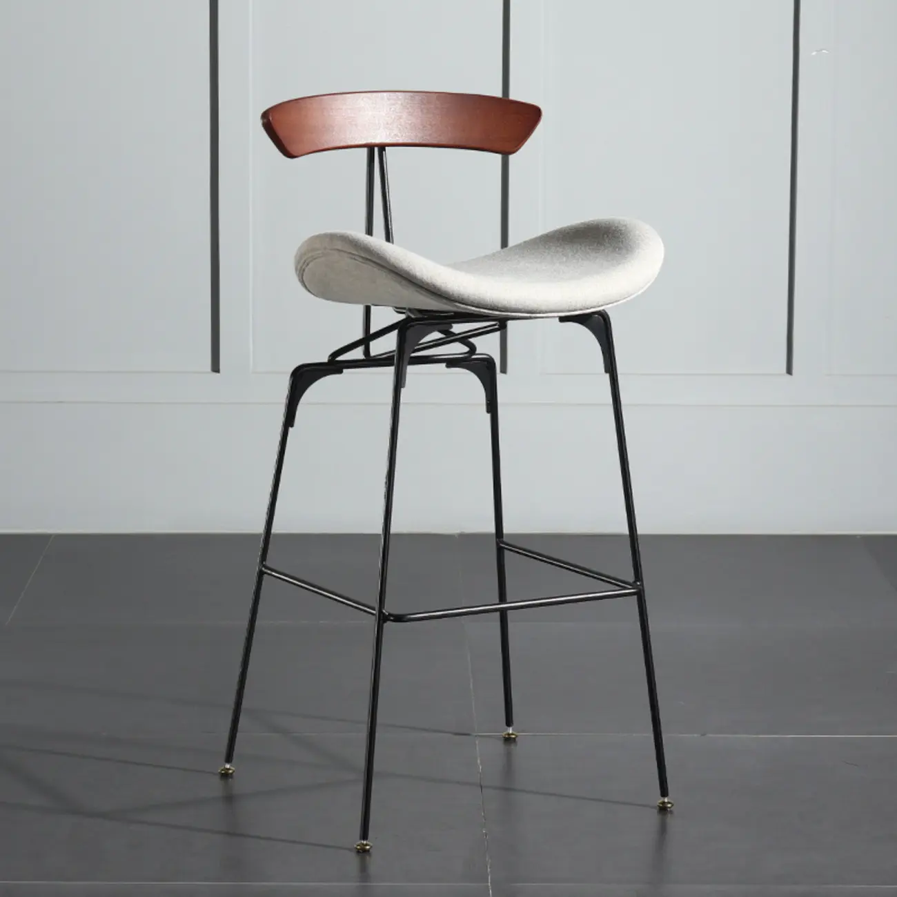 Modern Saddle Genuine Leather Low Back Bar Stool