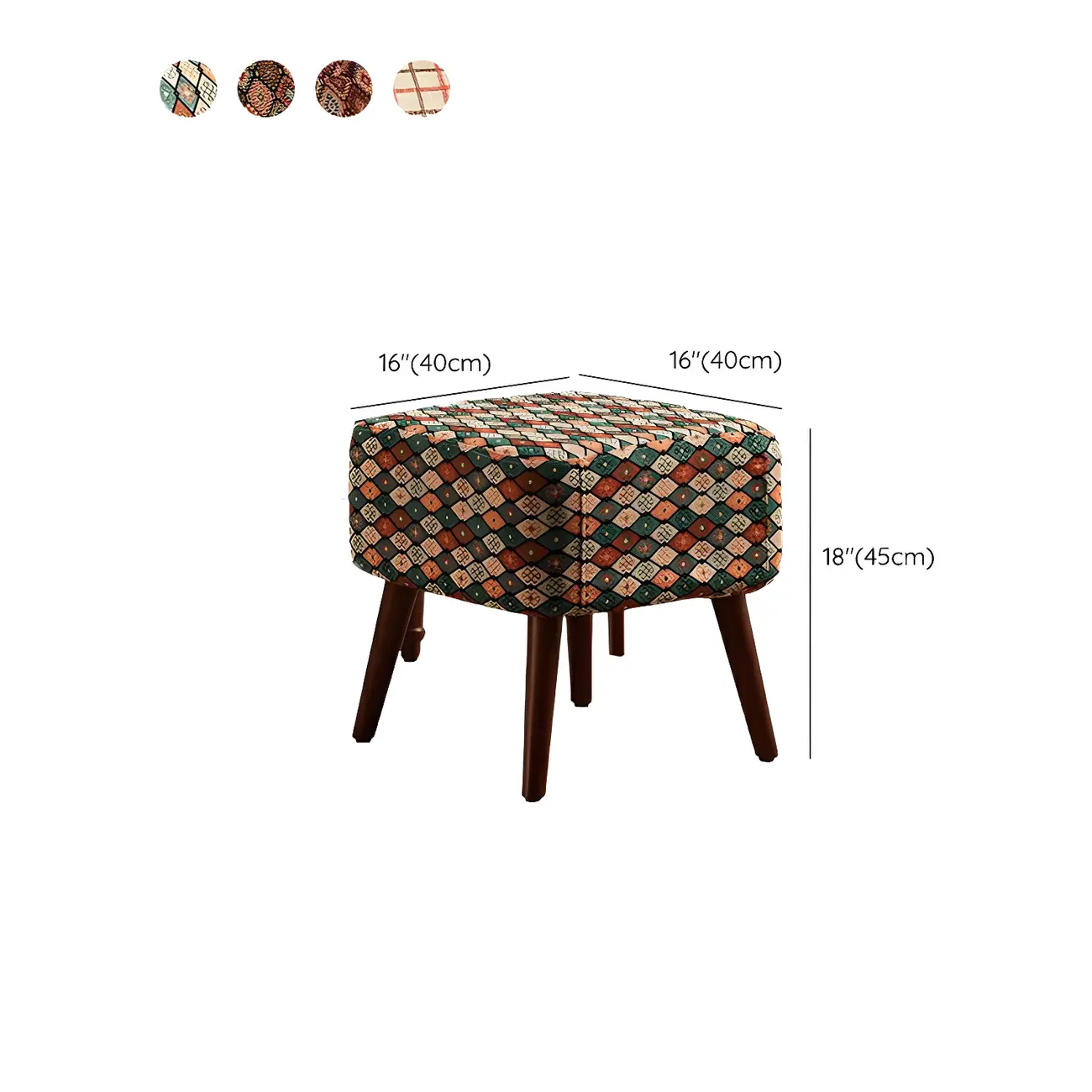 Scandinavian Patterned Upholstery Lounge Chair