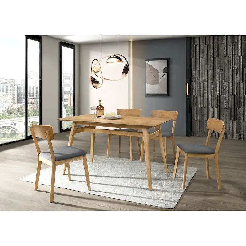 Dining Chair Set Of 2, Solid Rubberwood Foam Upholstery Cushion Seat Wooden Ladder Back Side Chairs