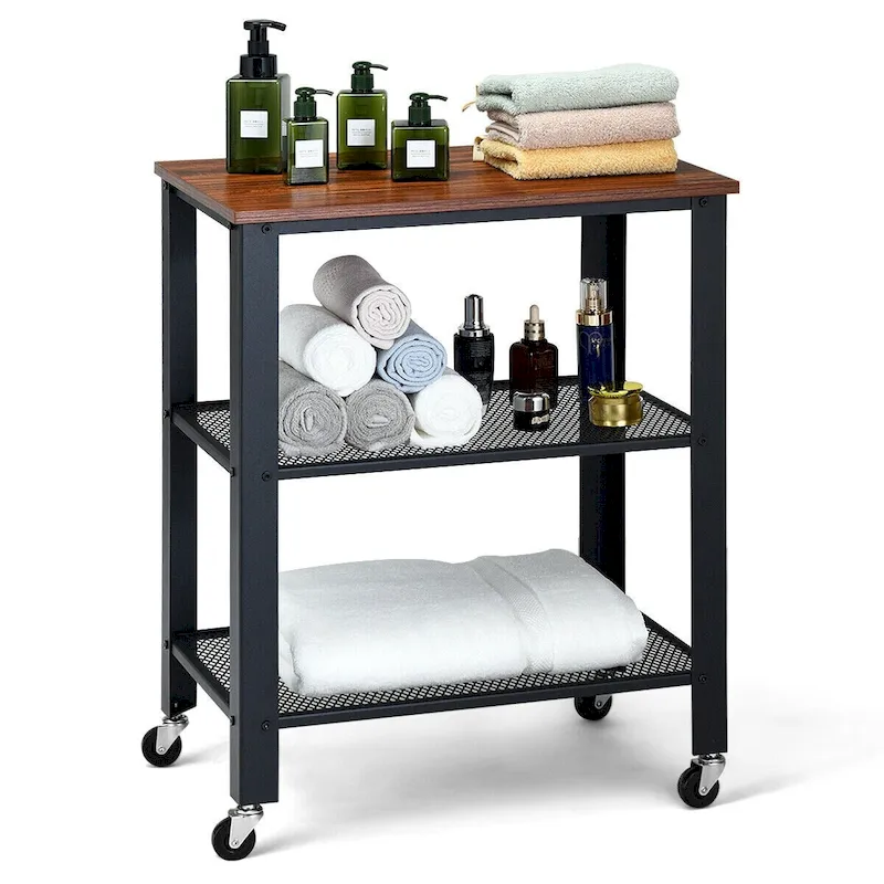 Industrial Serving Cart Kitchen Utility Cart