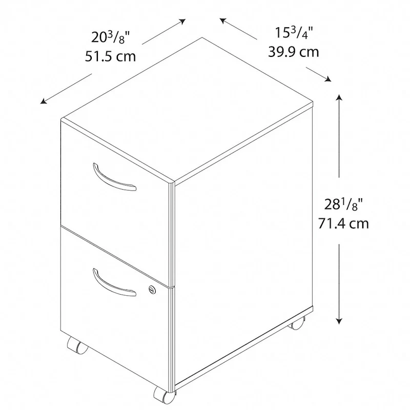 Series C 2 Drawer Mobile File Cabinet by  Business Furniture