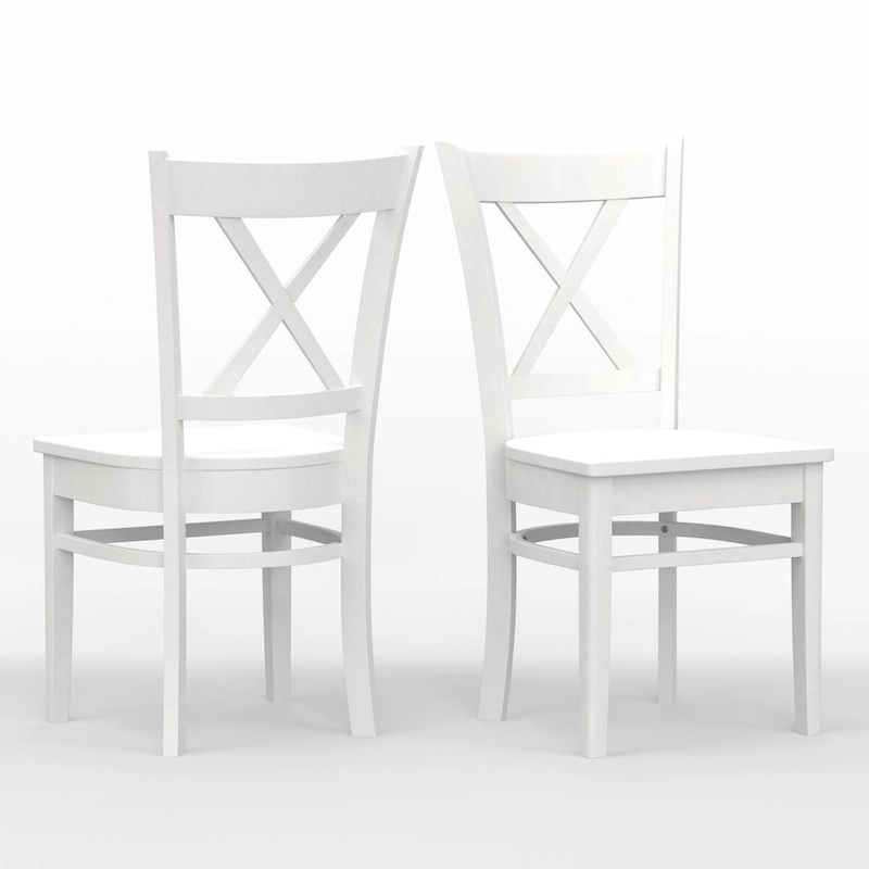 3-Piece Dining Set, 42 Round Drop-Leaf Table and Cross Back Chairs