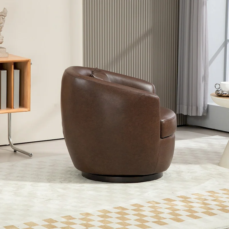 Modern Living Room Swivel Barrel Armchair