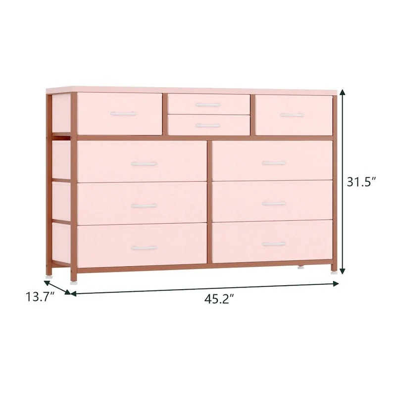 10-Drawer Dresser with TV Stand Top