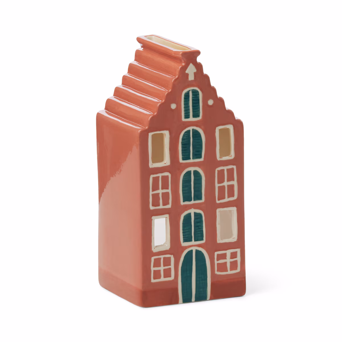 Designworks No. 02 Amsterdam House Style Incense & Tea Light Holder (1 Tea Light & 20 Incense Cones)