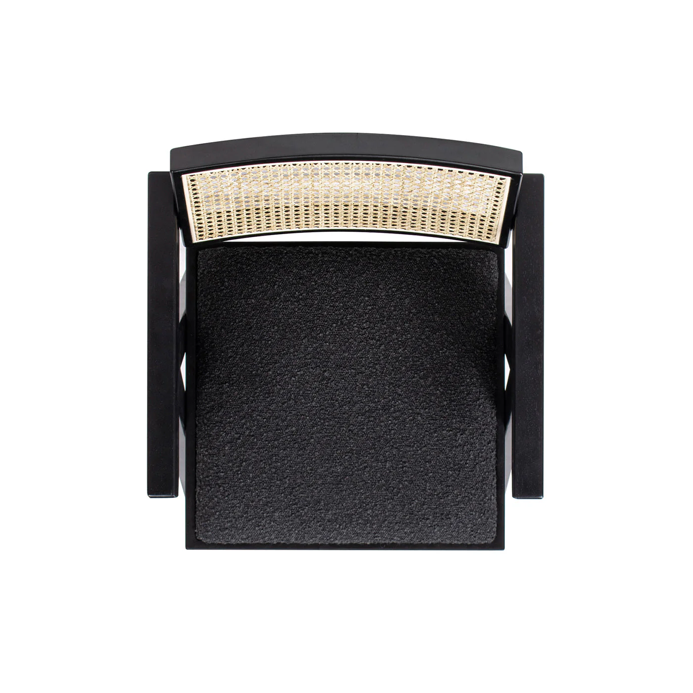 Milan 25.5' Modern Resin Webbing Back Boucle Bar Stool with Arms, Set of 3