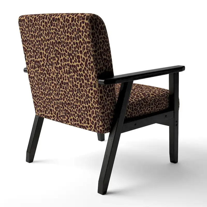 Designart Leopard Fur II Upholstered Cabin & Lodge Accent Chair and Arm Chair