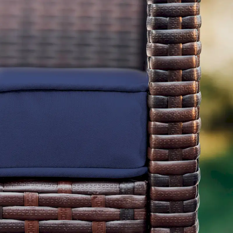 Nestl 3 Piece Patio Furniture Wicker Conversation Set