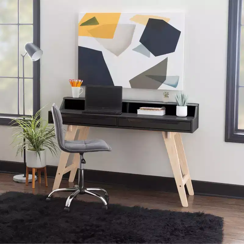 Sloan Modern 2 Drawer Desk - Linon