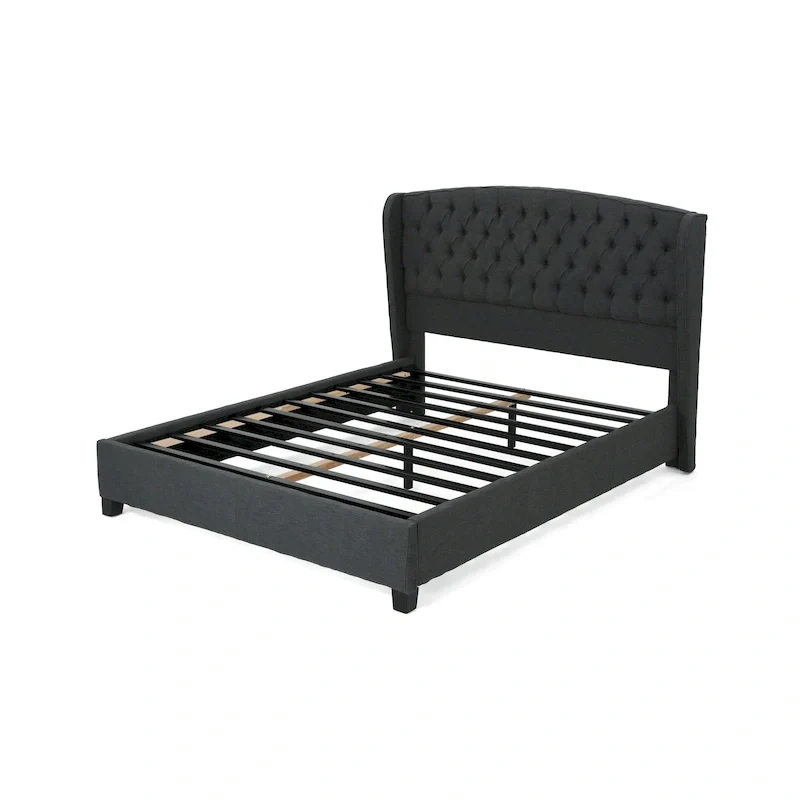 Upholstered Low-profile King Platform Bed