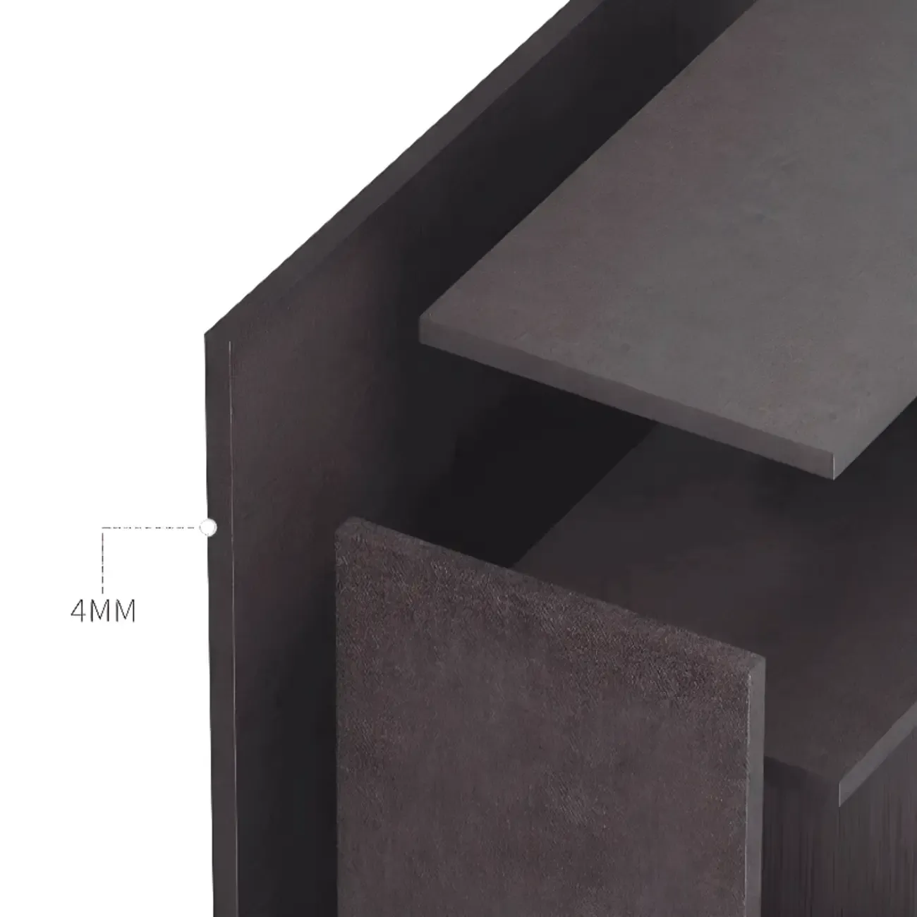 White Rectangular Multi-Shelves Glass Wood Wine Cabinet