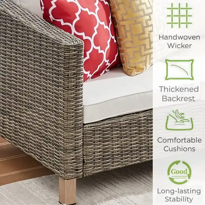 6 Piece Sectional Seating Group with Cushions