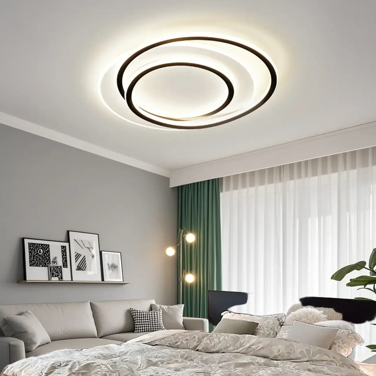 Modern LED Flush Ceiling Light with Third Gear Dimming