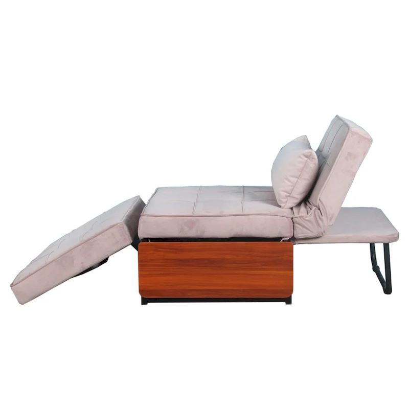 Furniture of America Hattie Assembled Convertible Cocktail Ottoman-Futon