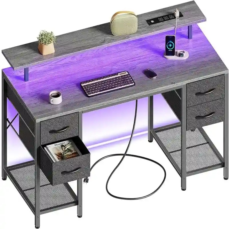 47 inch Computer Desk with 4 Drawers