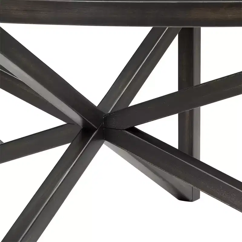 Round/Oval Coffee Table Glass End Table Cocktail Table Sofa Table Side Table Center Table, Black/Cherry-ModernLuxe