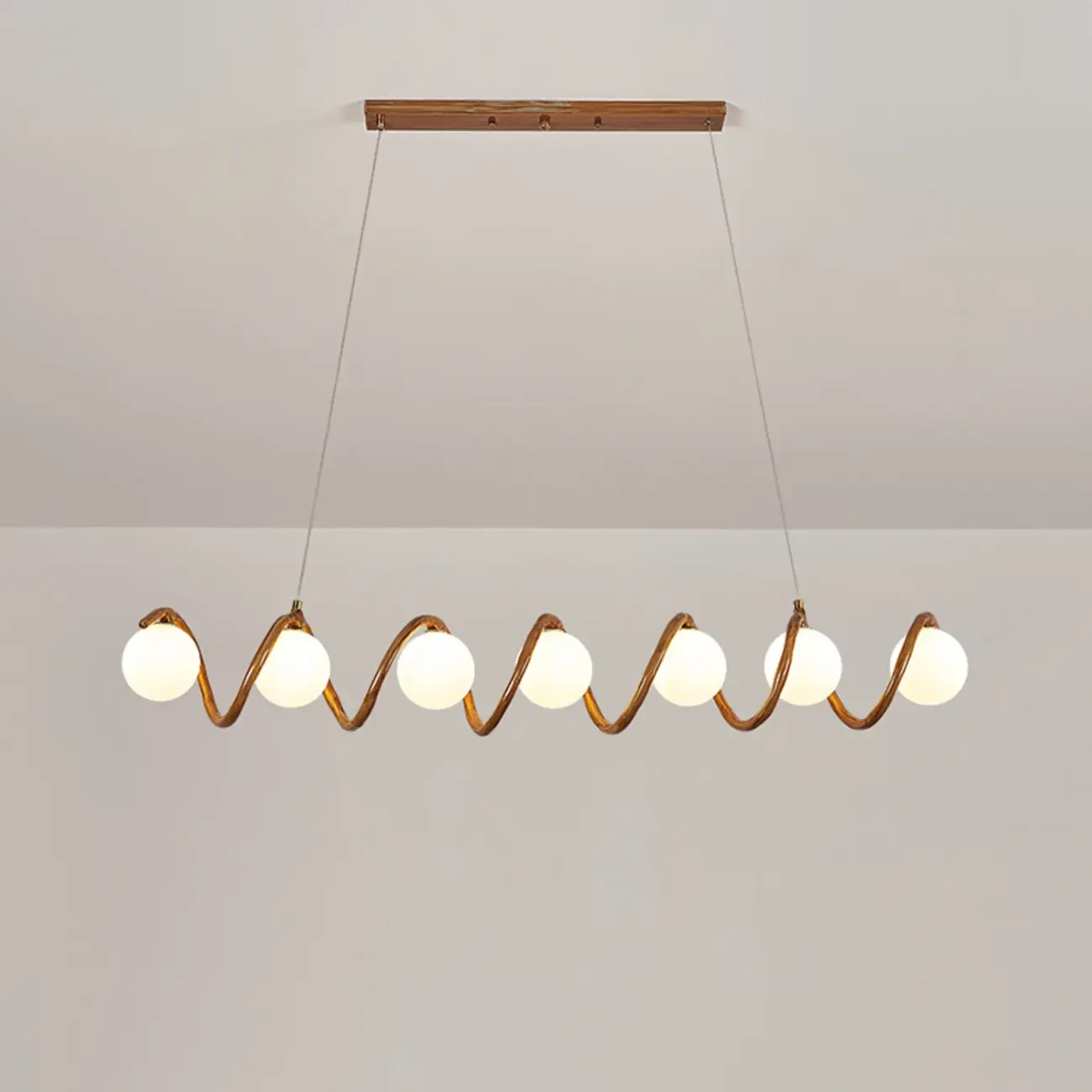 Modern Adjustable Wave Kitchen Island Pendant Light