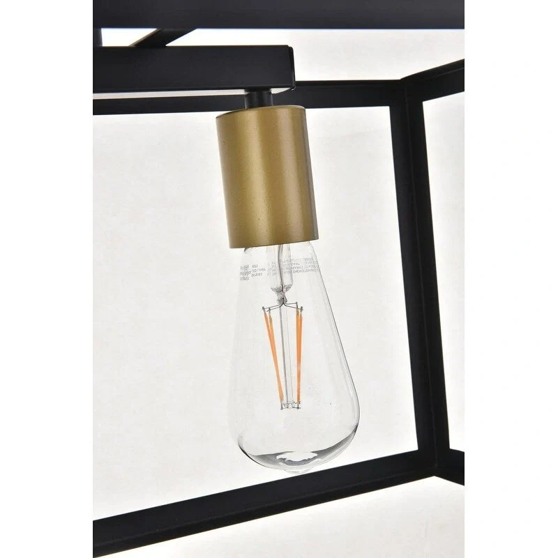 Resolute 3 light black Pendant