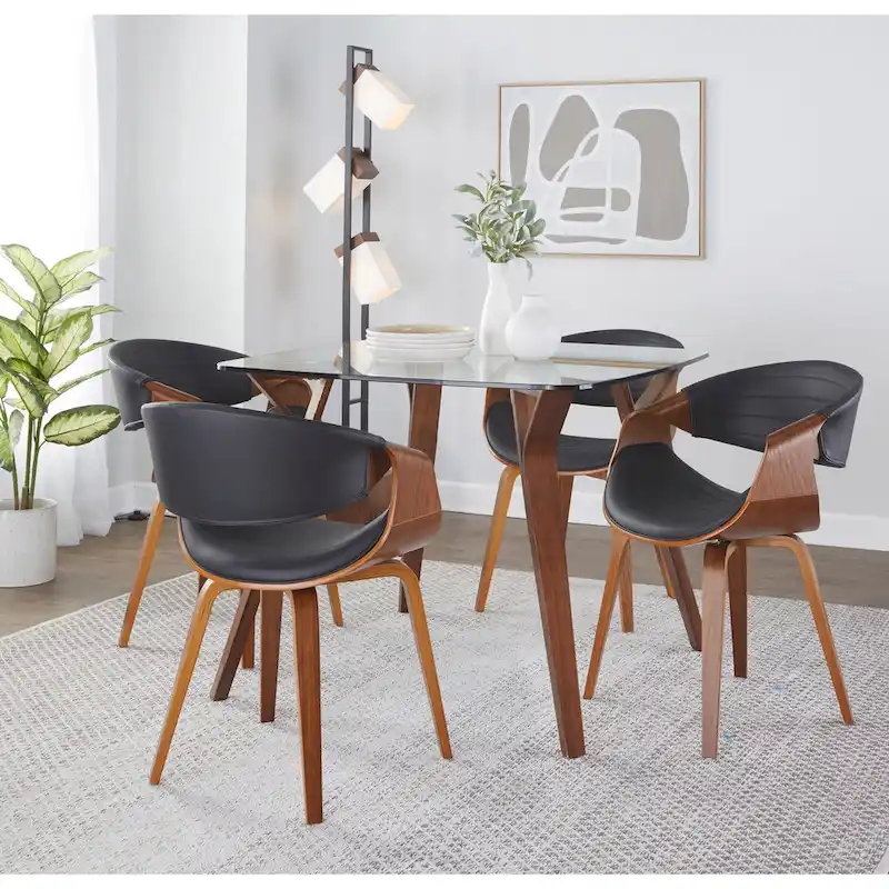 Folia Mid-century Modern Square Dining Table