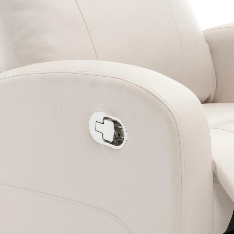 HOMYKA Modern Faux Leather Rocking Recliner with Swivel Set 2