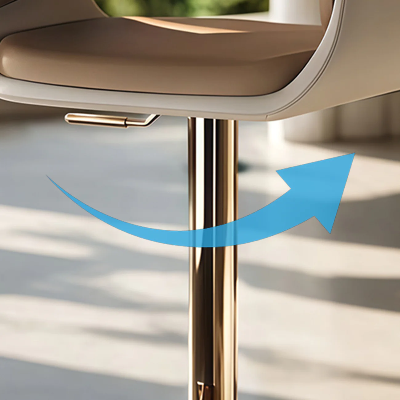 Brown Swivel Genuine Leather Counter Stools with Backs