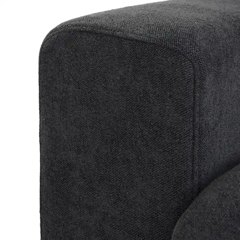 160.6 Modern Linen Upholstered Sofa Multiple Cushions Sectional Couch