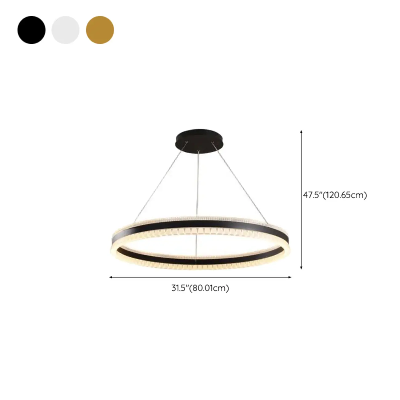 Stylish Modern Circle Tiered Ring LED Chandelier