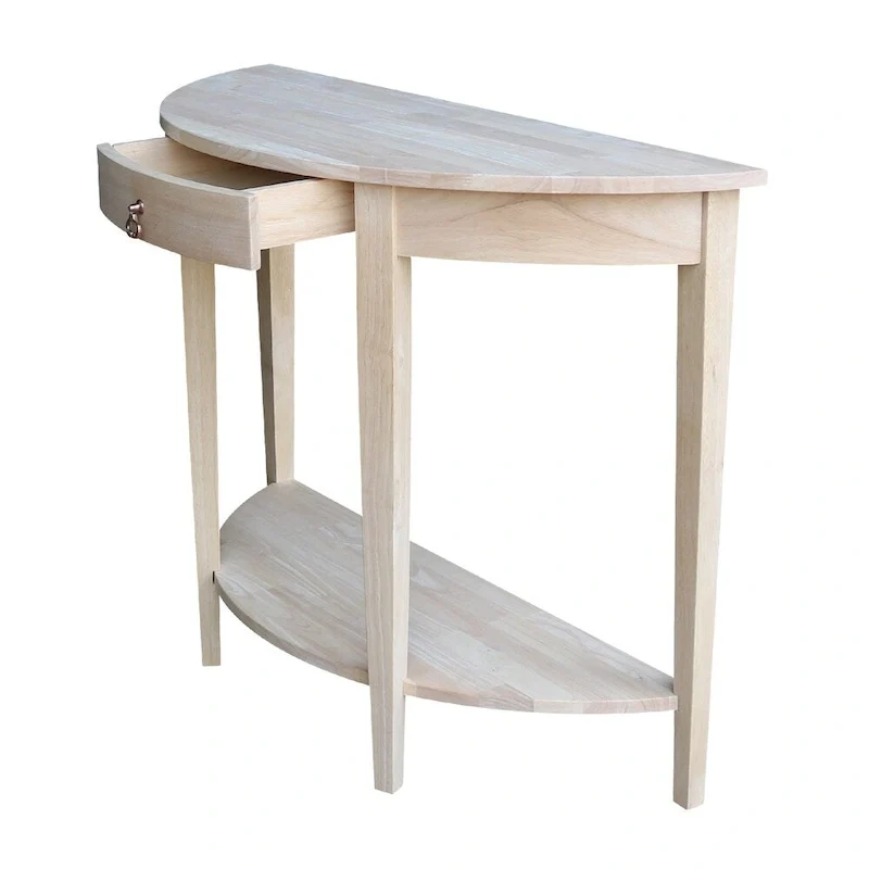 Half-moon Unfinished Modern Console Table