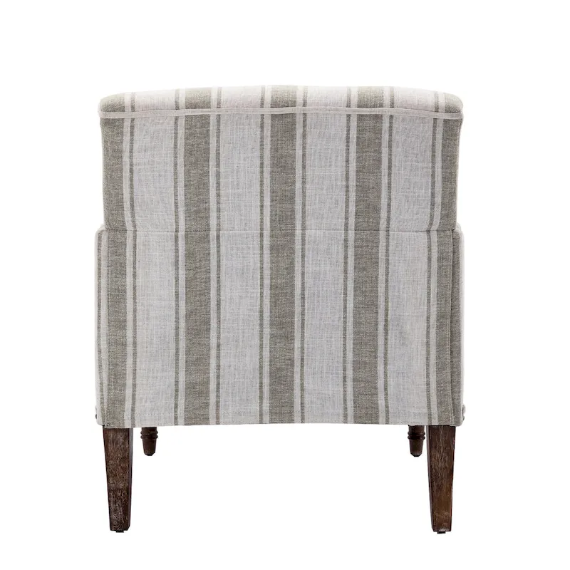 Traditional Upholstered Stripe Accent Chair Modern Armchair