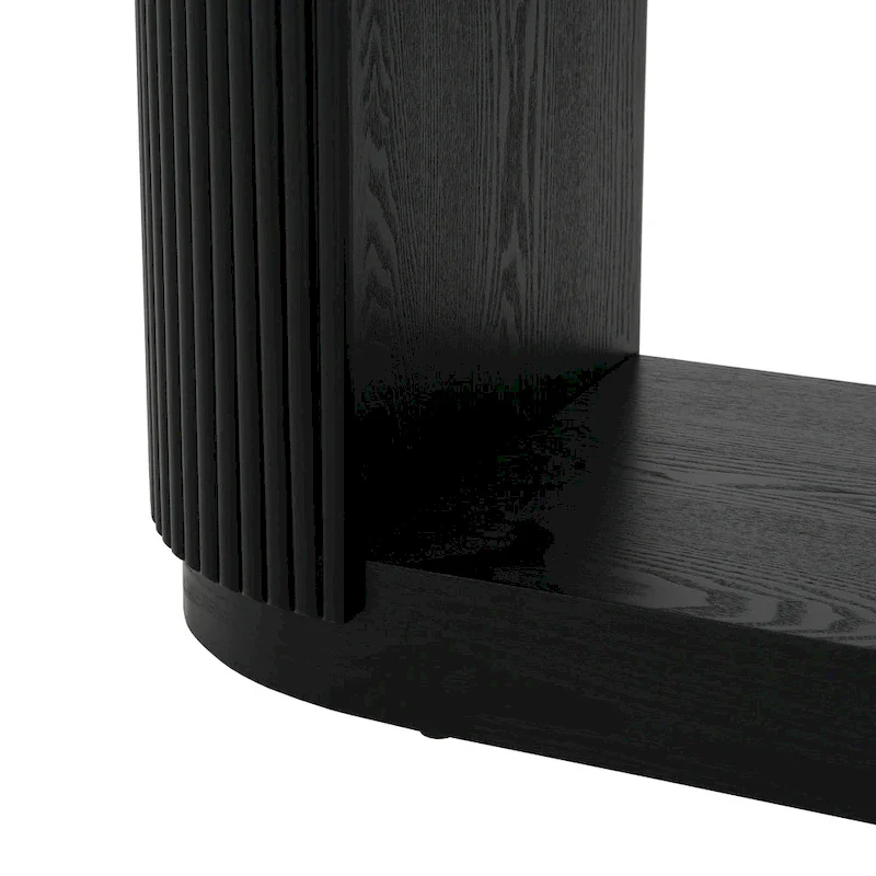 Modern Entryway Console Table - Slim Sofa Table with Open Shelf & Elegant Wood Grain, Multi-Functional Hallway Table