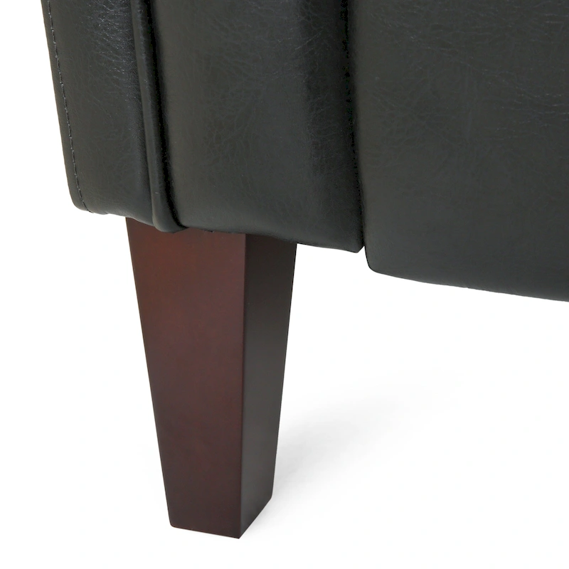 Pondway Faux Leather Tufted 3 Seater Sofa by Christopher Knight Home