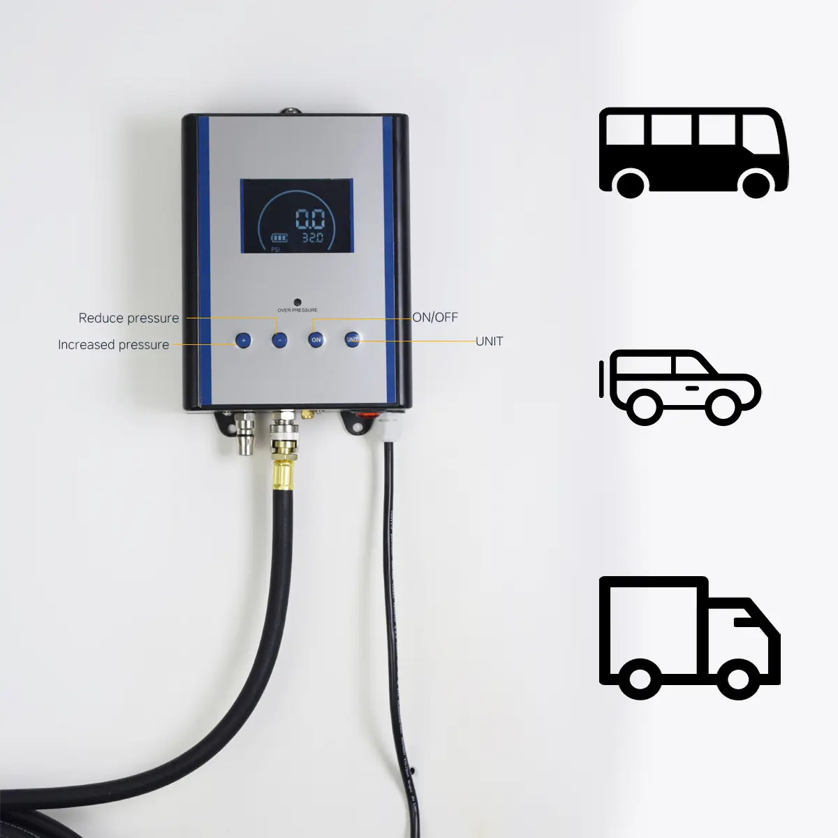 SEAPENG DP-Q04 Preset Automatic Tire Inflator for cars, trucks, RVs and garages