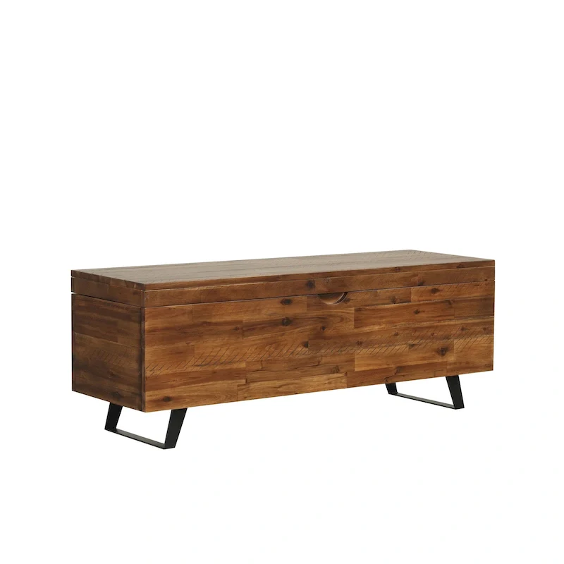 46-inch Acacia Wood Storage Bench