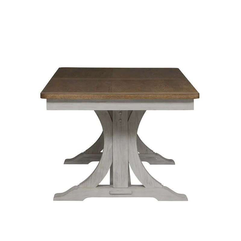 Farmhouse Reimagined Antique White 6 Piece Trestle Set