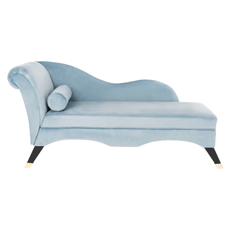Mid-Century Modern Chaise with Pillow - 63Wx28Dx30H