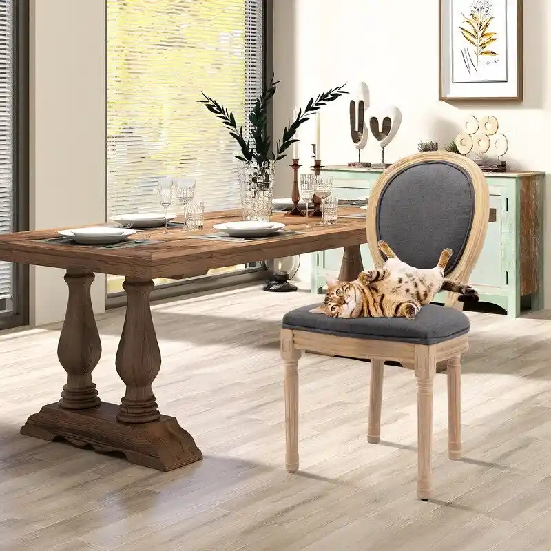 French Dining Chair with Nailhead Trim Set of 6