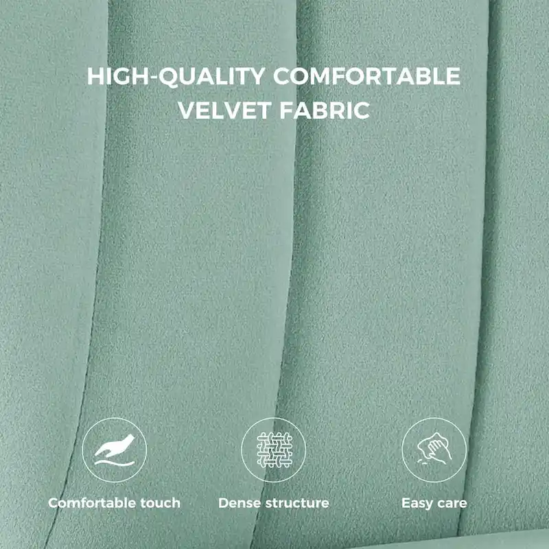 Modern Glam Upholstered Tufted Back Side Accent Dining Chair with Small Base