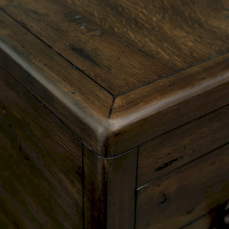 Solid Wood Rectangle End Table with Drawer