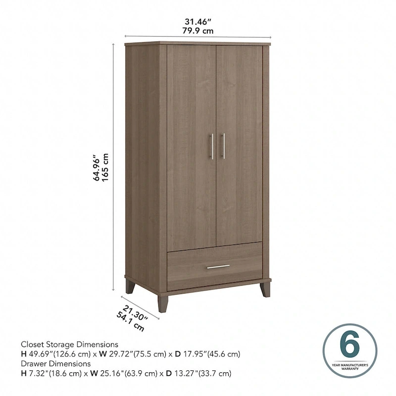 Somerset Large Armoire Cabinet by Bush Furniture